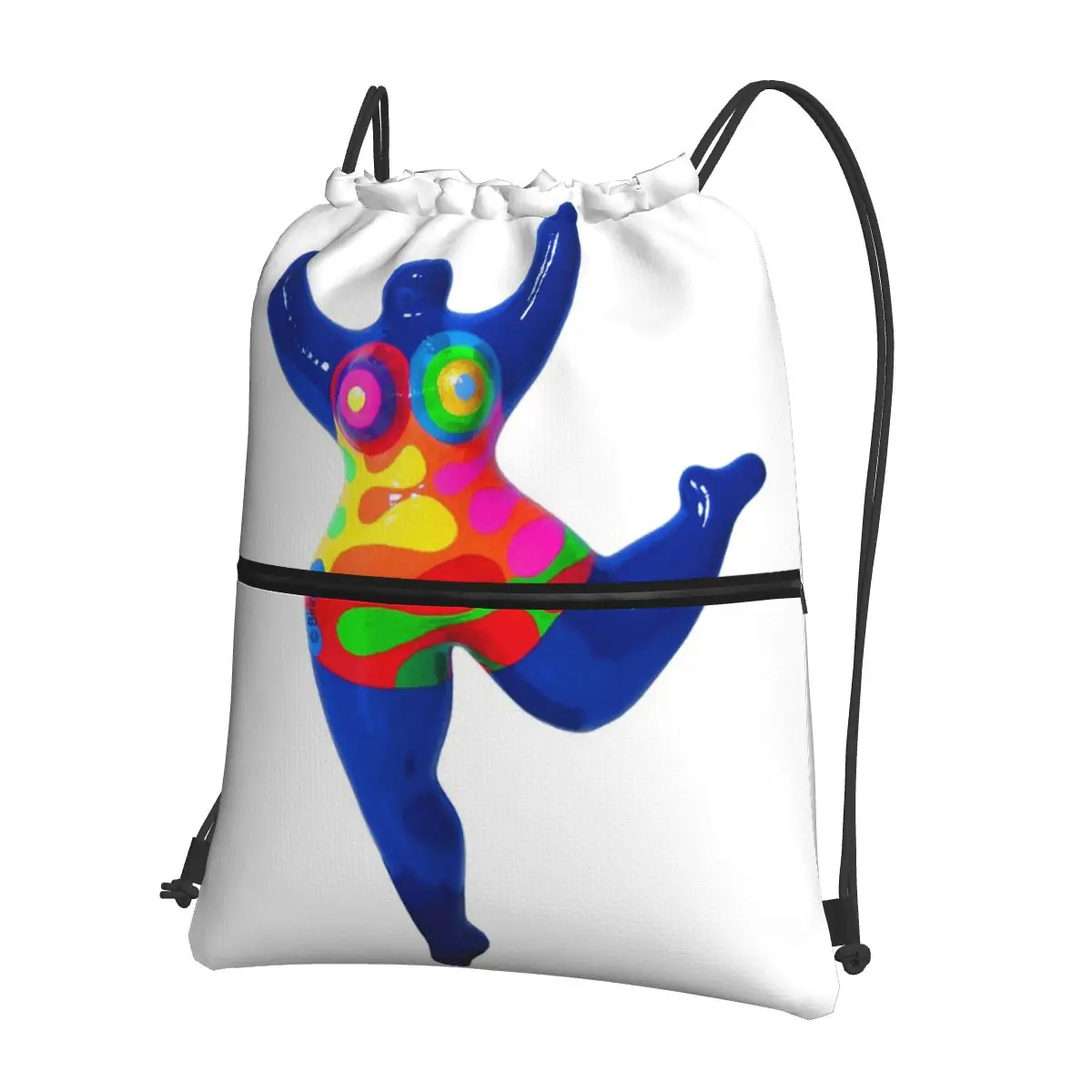 

Blue Nana Biriney Tribute To Niki De Saint Phalle Backpacks Casual Drawstring Bags Sports Bag Book Bags for Man Woman School