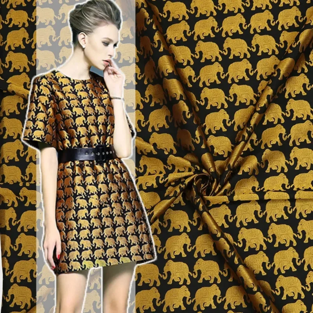 

Золотой слон, жаккардовая ткань, осенне-зимний костюм, плащ, одежда, европейский брендовый дизайн, оптовая продажа, ткань