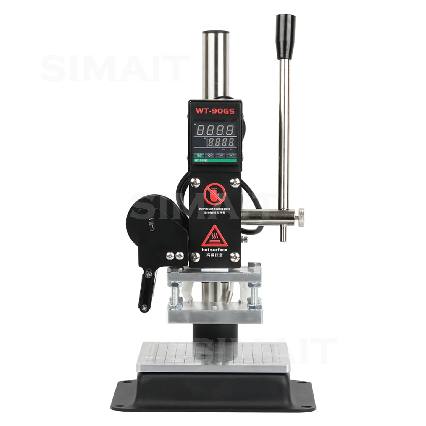 WT-90GS Manual Hot Stamping Machine | for PU Leather, Wood, Plastic Logo & Brand Embossing