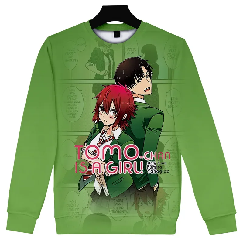 3D-Drucke Tomo-Chan ist ein Mädchen O-Neck Sweatshirt Frauen/Männer Mode Langarm Sweatshirts lässige Anime Kleidung