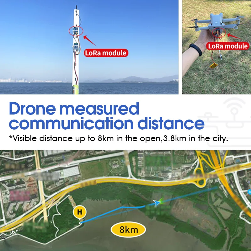 DX-SMART LR01-A Set LoRa وحدة لاسلكية 433 ميجا هرتز طاقة منخفضة 22dBm لمسافات طويلة 8 كجم صغيرة الحجم IPEX ختم ثقب الارسال