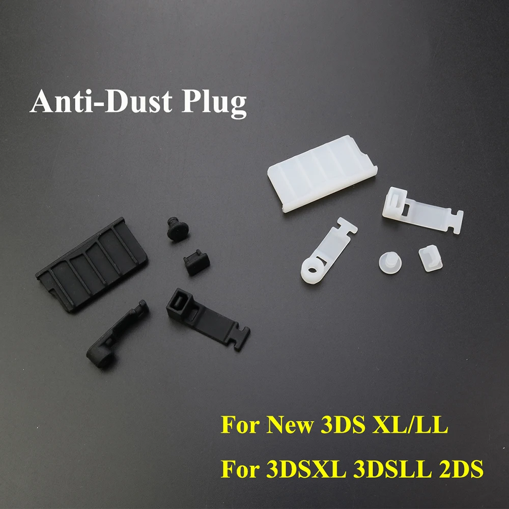 jcd For New 3DS XL/LL 3DSXL 3DSLL 2DS Cover Silicone Anti-Dust Plug Earphone jack Charging Dock Dust Proof Protector Cap