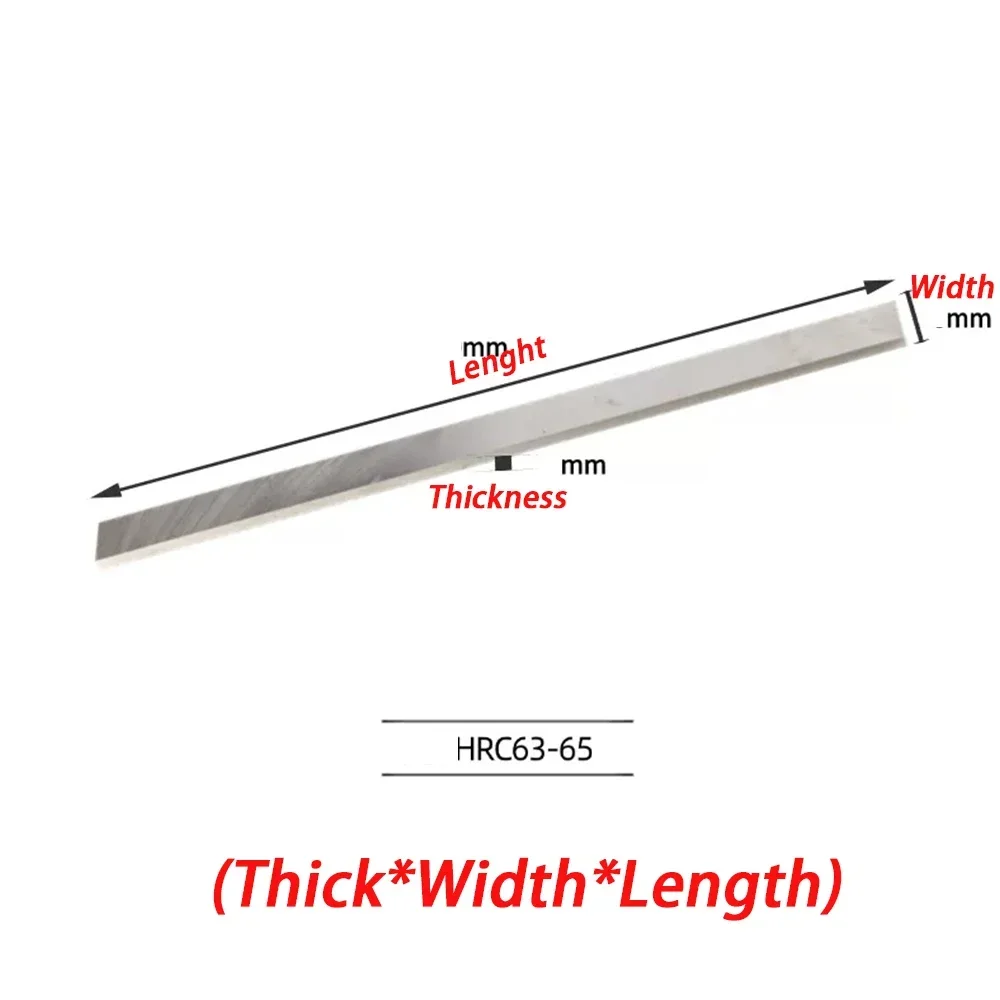 1Pcs HSS High Speed Steel Square Turning Tools 3x6x200mm~25x25x200mm HRC63-65 White Steel Bar Blade CNC