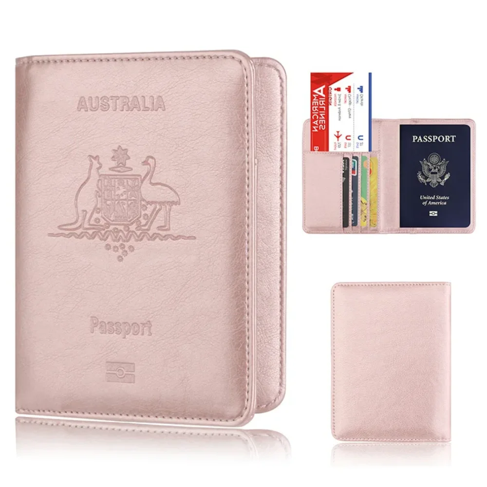 RFID-Safe PU Leather Passport Holder Durable Travel Wallet Document Organizer for Men Women Ideal for Secure Stylish for USA