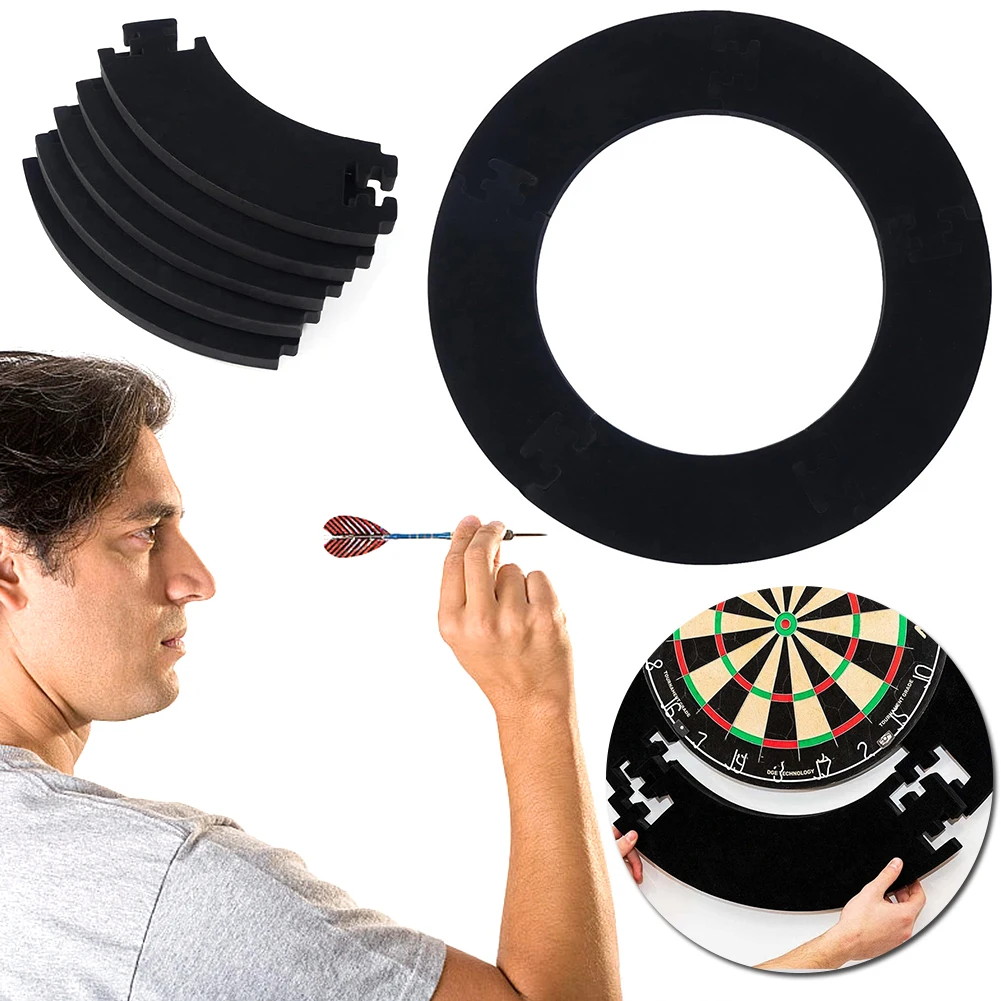 Splicing Dart Board Wall Protector Ring Dart Surround Board EVA High Strength Removable Wall Surround Dart Backboard Black Ring