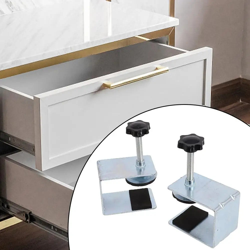 Aço inoxidável Ferramentas manuais Grampos, Carpintaria Jig Cabinet, ajustável, instalação frontal, alta qualidade, prata
