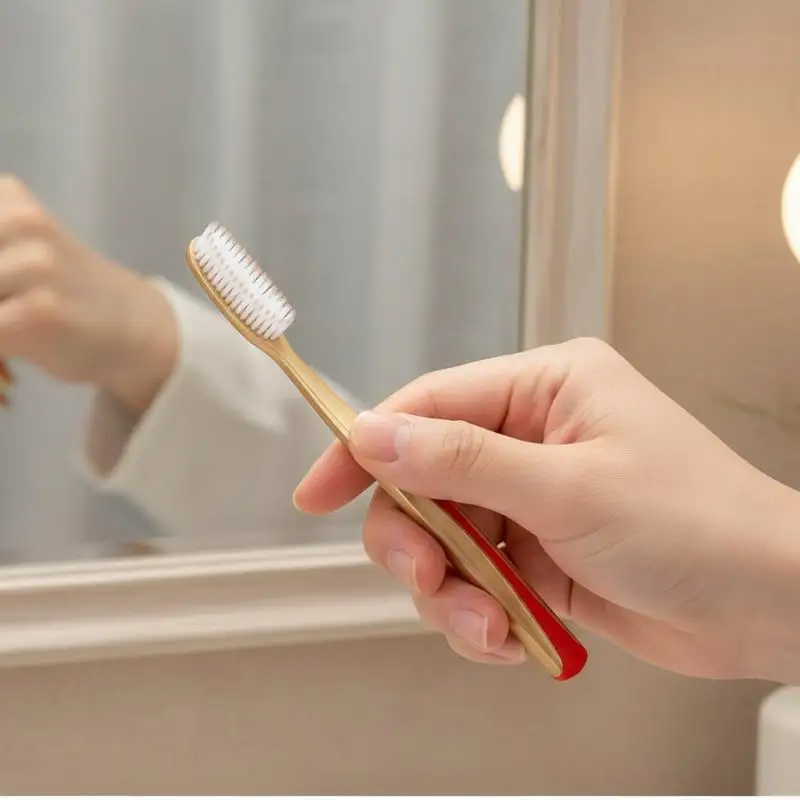 6 Pack Soft Bristle Toothbrushes Extra Long Curved Head Gentle Deep Cleaning For Daily Oral Care Whole Family Use