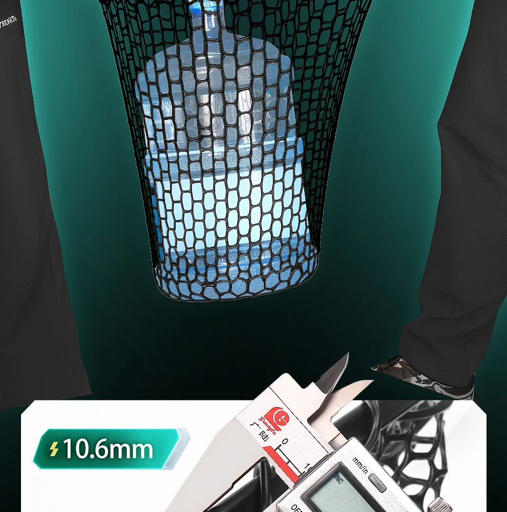 WEIHE 1 Stück Faltbares Netz 16 # Aluminiumlegierungs-Netzstange, Silikon-Netztasche, Teleskop-Netz für den Bachlauf – Detail 14