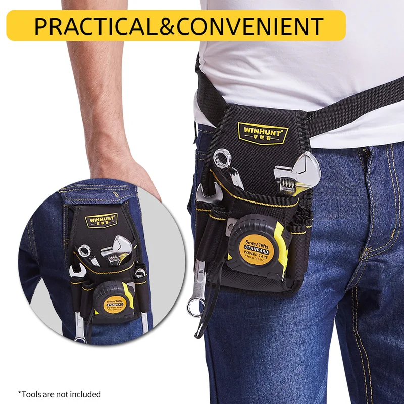 1pc Tool Belt Set, Includes Small Tool Pouch, Electrician And Carpenter Tool Pouch with Belt Clip, ool Belts, Tools Bag