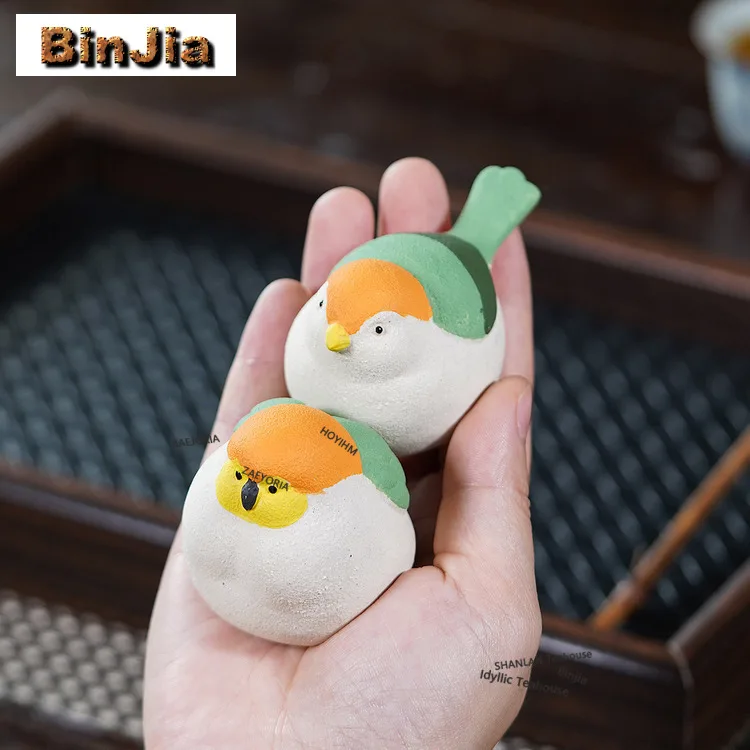 Yixing Handmade Purple Clay Small Porridge Tea Pet Boutique Tea Games Tea Figurine Play Toys Tea Statue Ornaments Desktop Gift