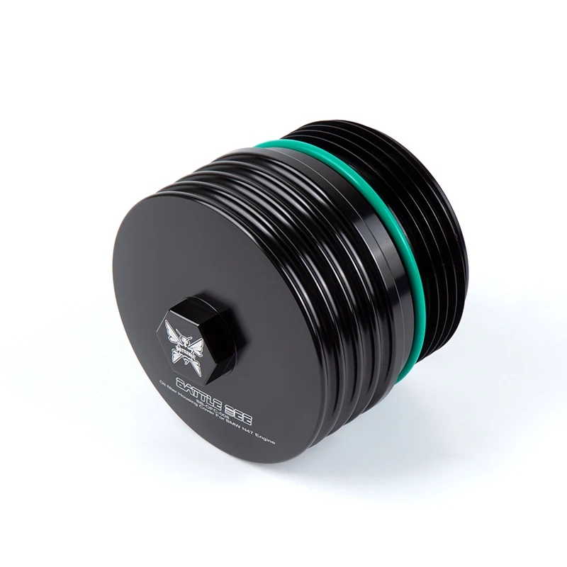 BATTLE BEE Engine Oil Cover For N47 N48 Oil Filter Shell Forged Aluminum Alloy Car Modification BB-OFC-008