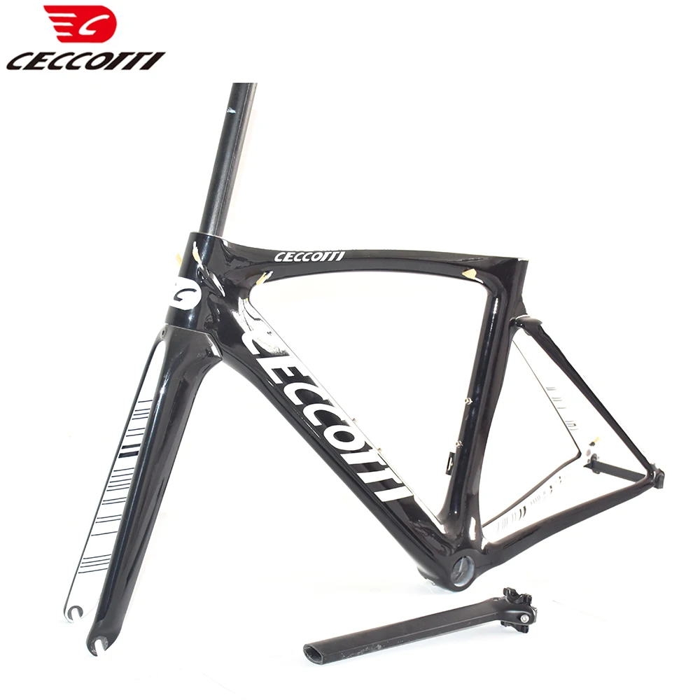 CECCOTTI-Carbon Road Bike Frame, BSA Bottom Bracket, 700CC, T1000, Customized Frame Accessories, 2024