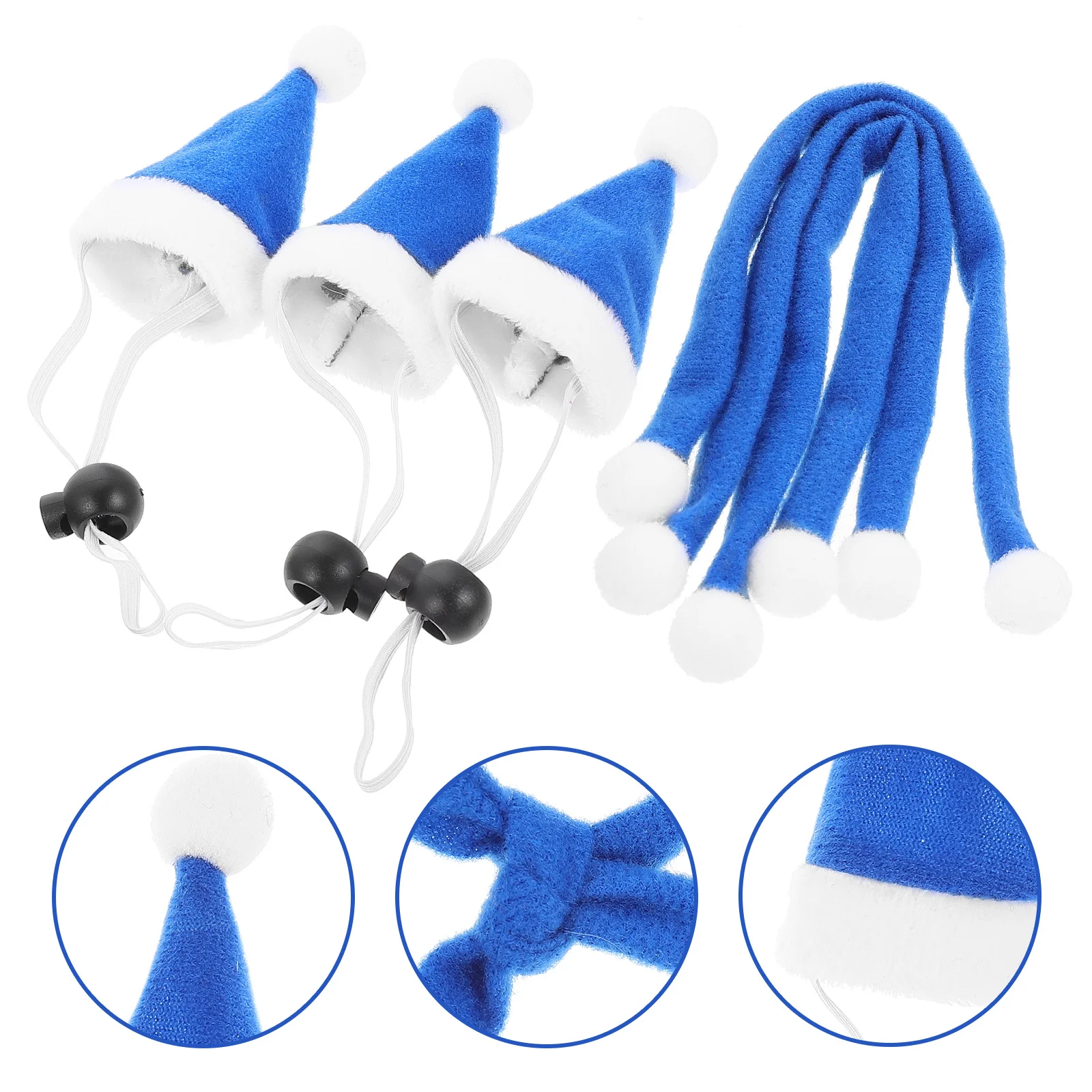 

6Pcs Christmas Pet Hat and Scarf Set Xmas Costume Supplies Xmas Dog Cat Party Decor Dog Costume Set Pet Hat Funny Cat Headdress