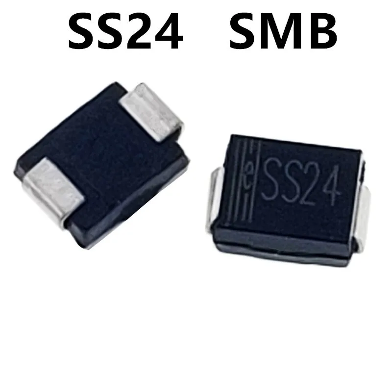 

SS24 SMB Schottky Diode 100Pcs 40V 2A Low Forward Voltage For Solar Panel LED Driver Power Supply Circuit