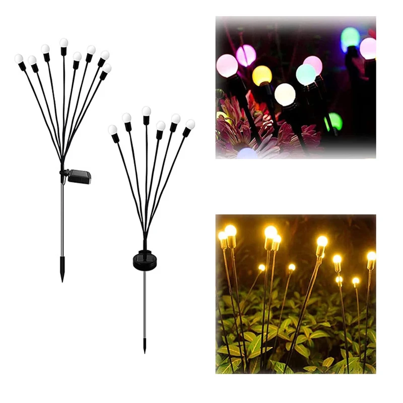 Solar LED Light Outdoor Garden Decoration Landscape Lights Firework Firefly Lawn Lamps Country House Terrace Balcony Decor Lamp