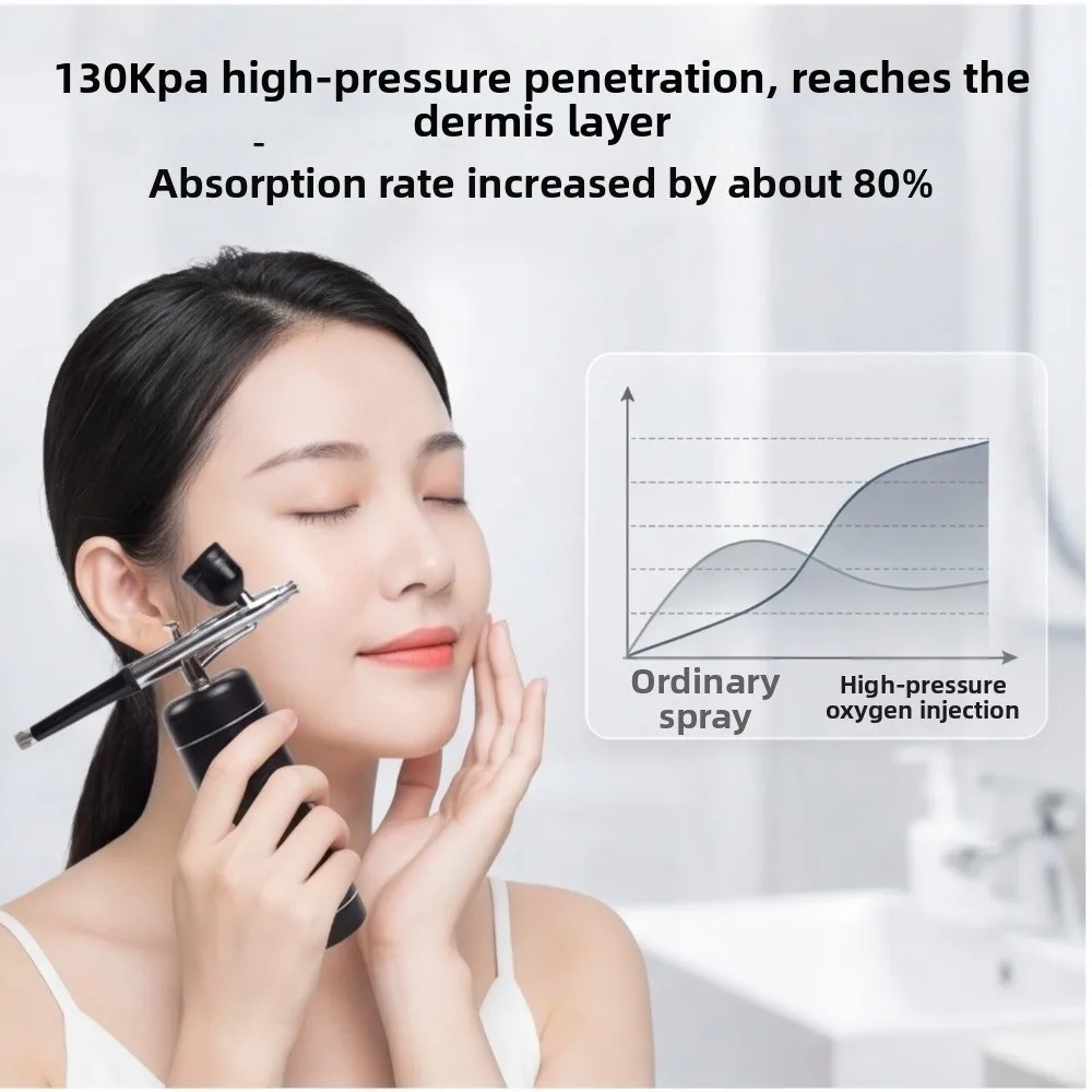 

Multifunctional Airbrush Kit with Air Compressor LCD Display Rechargeable Nail Charms Wireless Air Brush Handheld Portable