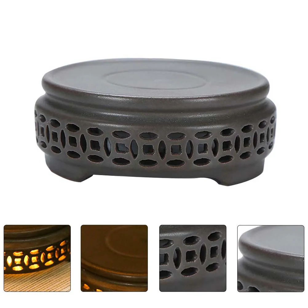 

1Pcs Home Incense Burner Holder Luminous Thick Ceramic Base Desktop Decoration Aromatherapy Stand Luminous Incense Burner Holder