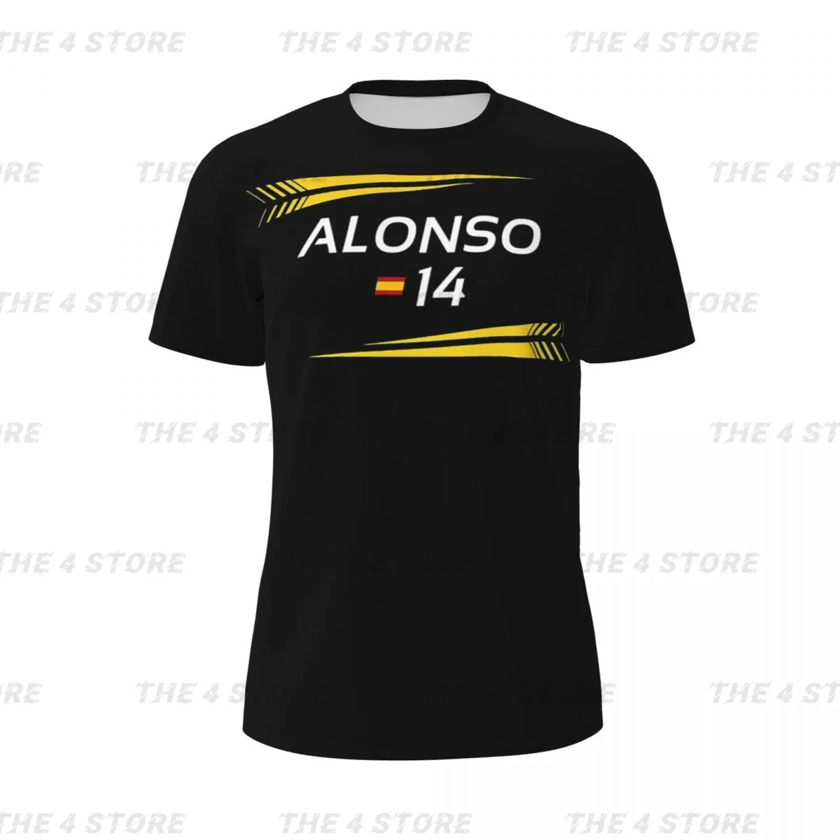 

F1 2021 14 Alonso Black Version 100% polyester Men Short Sleeve Top Funny Tee Clothes Girls Training Uniform Clothing T-shirt