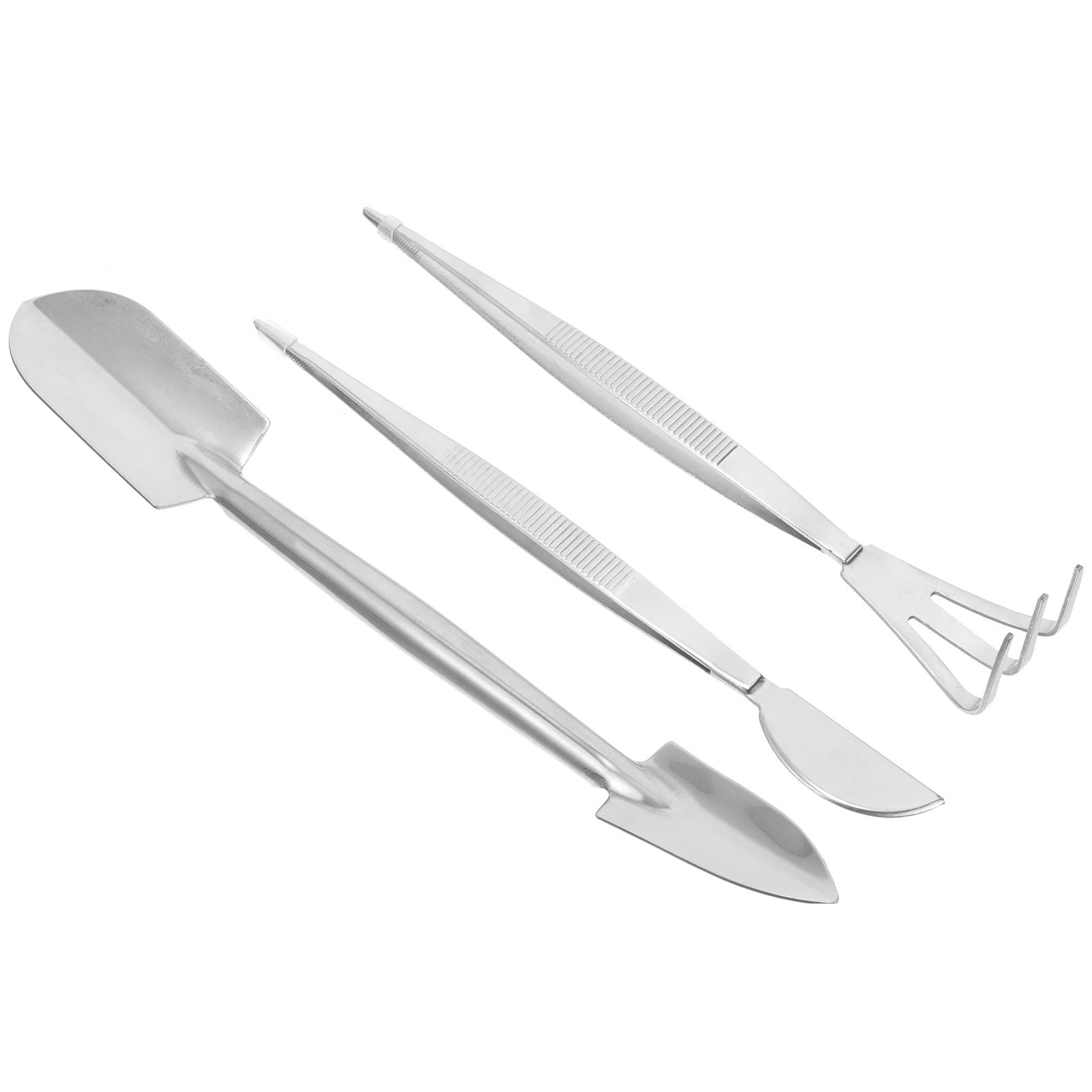 

1 set Bonsai Tool Set Stainless Steel Tweezers Rake Shovel Portable Gardening Tools for Plant Styling Soil Scraping