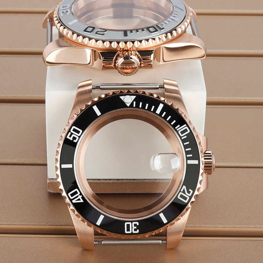

40mm NH35 High Quality Watch Case Ceramic Bezel Sapphire Glass For SUB NH35 NH36 NH38 NH34 Miyota 8215 ETA 2824 Movt Watch Parts