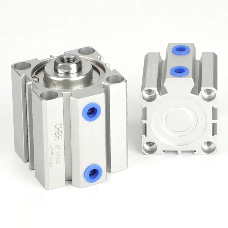 Pneumatic Cylinder SDA16/20/25/32/40/50/63/180/100 Series Double Acting 5-100Mm Stroke Compact Air Cylinder