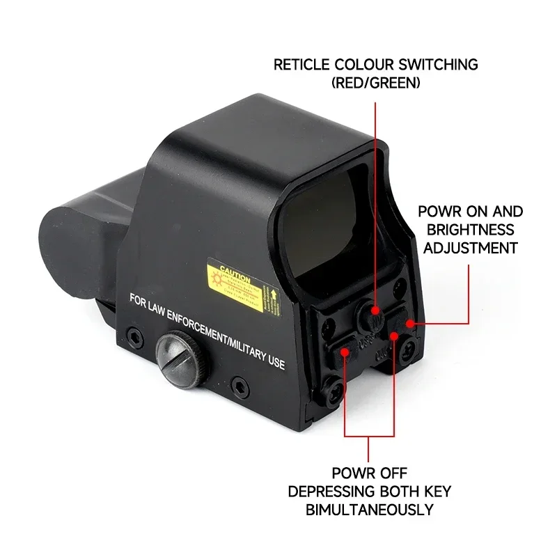 Imagem -02 - Red Green Dot Holographic Visão Telescópio Caça Reflex Telescope 558 Tactical Colimador Óptico Camping Outdoor 551