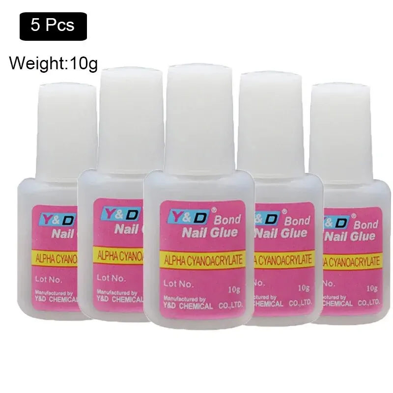 5/10 Stuks Nagellijm Voor Acryl Nagels Helder Geen Veeg Lijm Strass Edelstenen Lijm Gel Nagellijm Gel Druk op Nagels Voor Nail Art