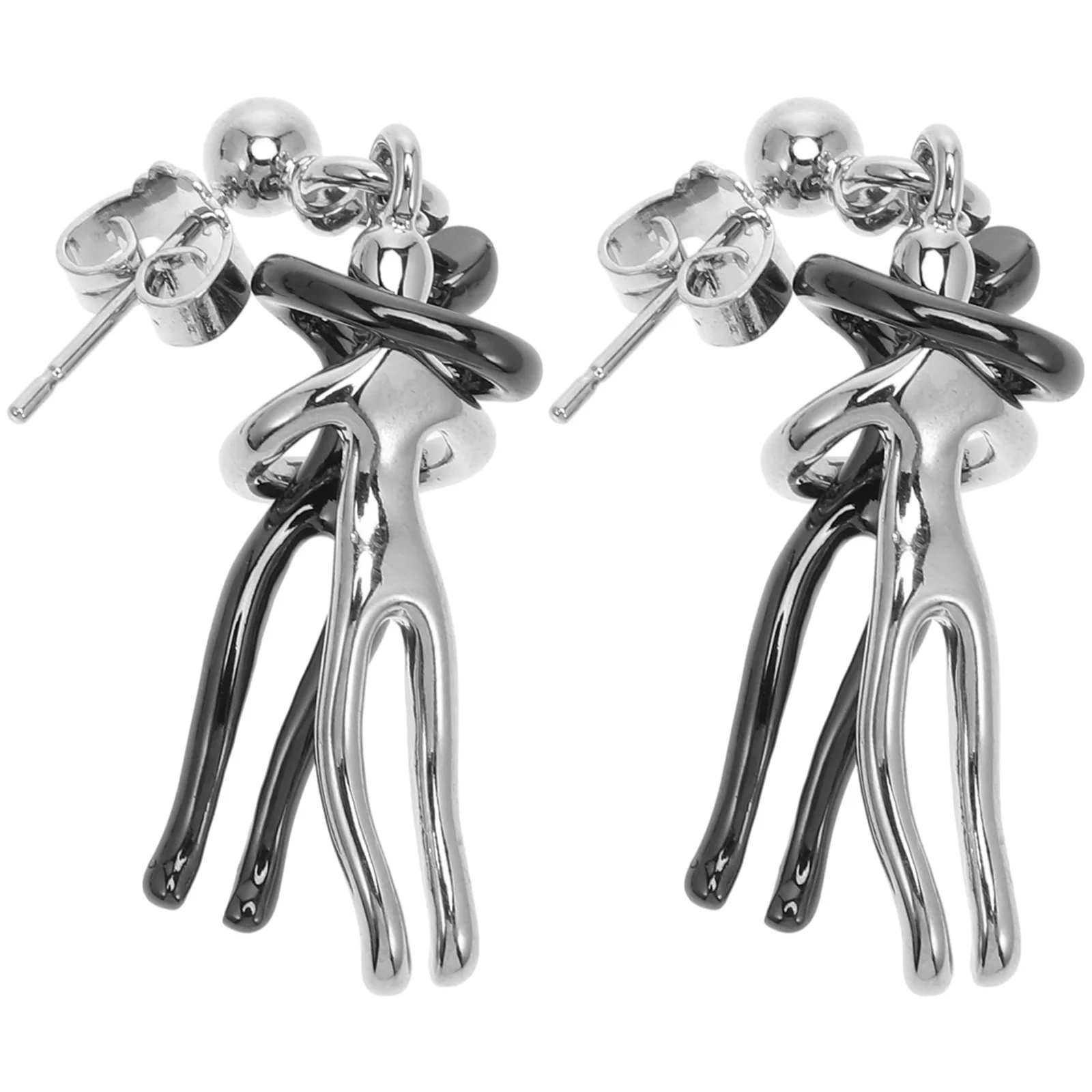 

Creative Hug Necklace Set Earrings Jewelry for Women Choker Dangler Valentines Day Birthday Gifts Hug Necklace Couple