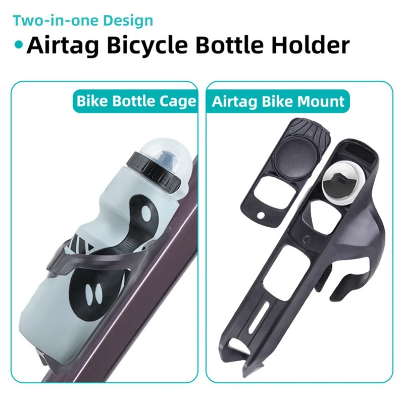 For Airtag Water Bottle Cage Locator Anti-Theft Anti-Lost Protective Case Water Cup Frame Road Bike Bracket Mount