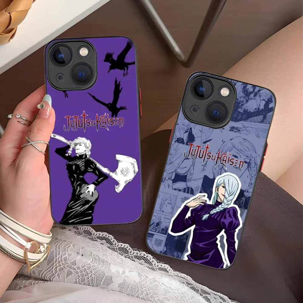 Jujutsu Kaisen Meimei حافظة هاتف محمول آيفون 17 16 15 14 13 12 11 X XR XS 8 7 Pro Max Plus غطاء سيليكون ملون صغير