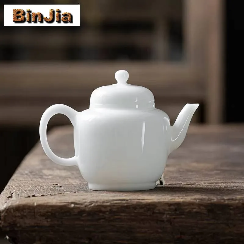 

85 мл Dehua Ice Seed Нефритовый фарфоровый чайник для овец ручной работы толстый белый мини-горшок бытовой чайник чайная посуда украшения подарки