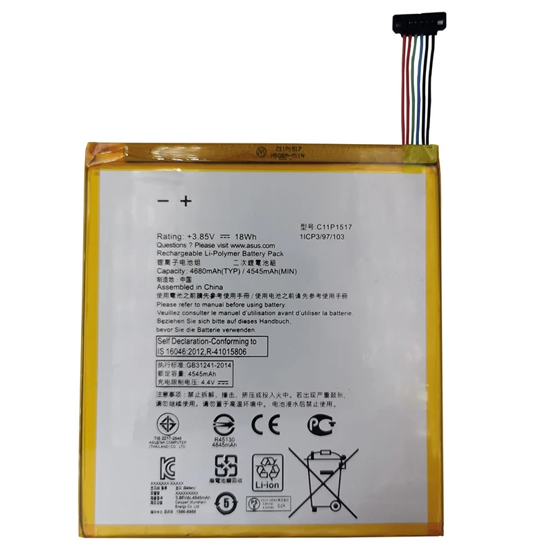 Batería de alta calidad 4680mAh C11P1517 para ASUS Zenpad 10 Z300M Z300CNL Z301MFL P028 P00L Z301M Z301MF P00C 2