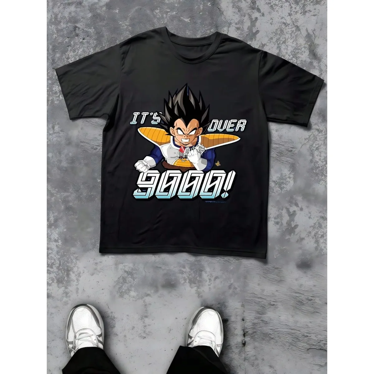Kaus Katun Gambar Anime Vegeta Ukuran Besar Dragon Ball Kaus Grafis Musim Panas Lengan Pendek Pria Atasan Kasual Pakaian Jalanan Pakaian Y2k