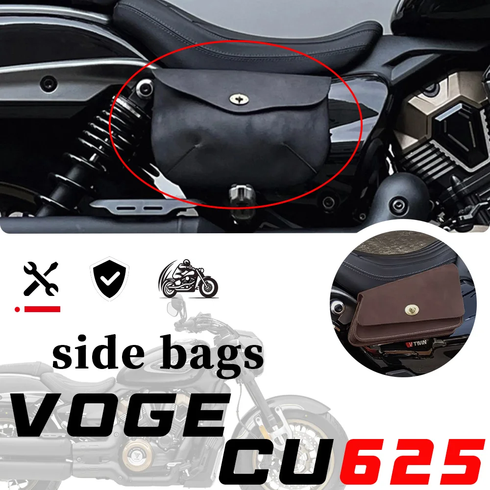 Leather-trimmed side pockets, waterproof leather hanging bags, and conversion accessories for VOGE CU625 cu625