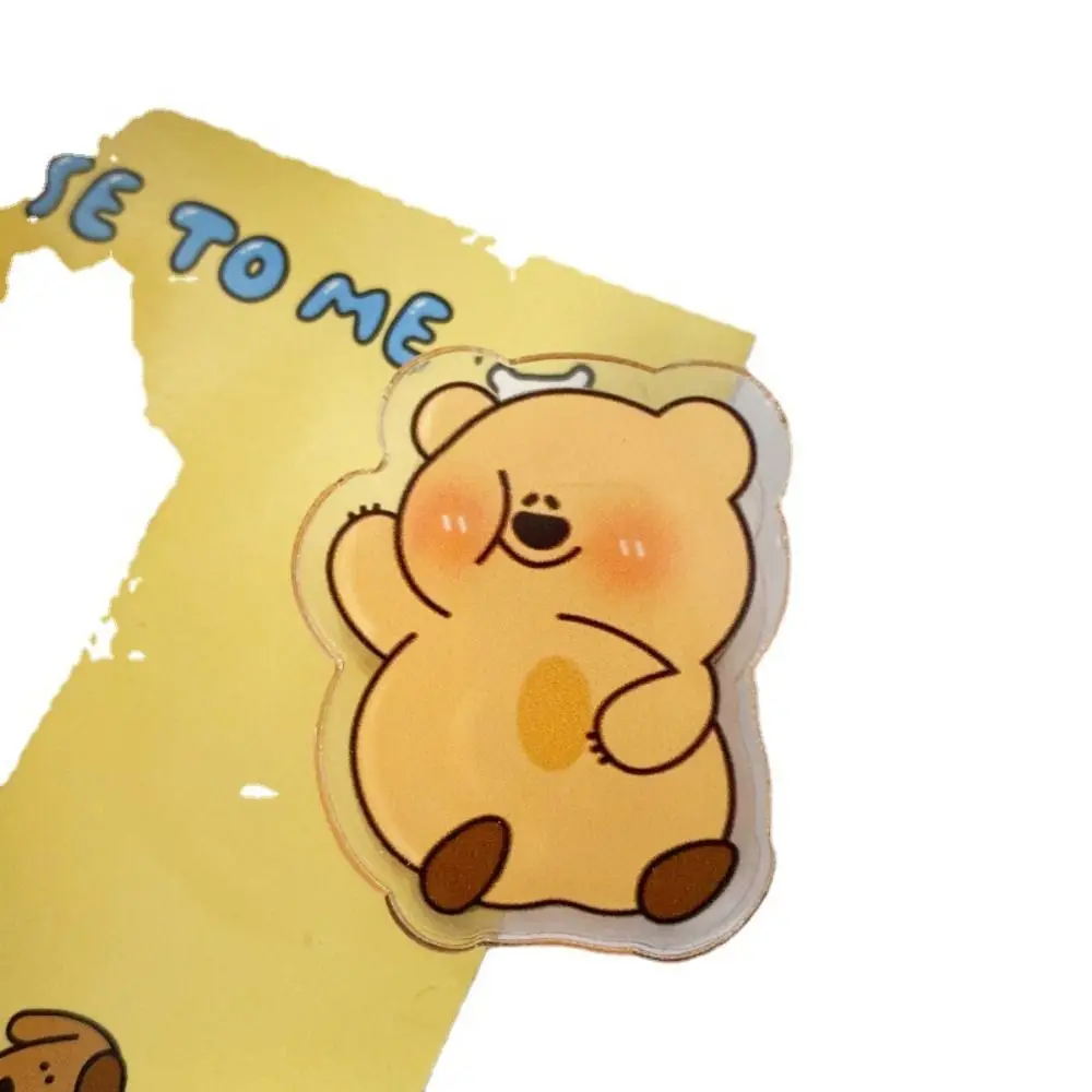 Fun Cartoon Bear Double sided Folder Cute Acrylic Pp Note Clip Multi-purpose Multifunction Hand Account Folder Student