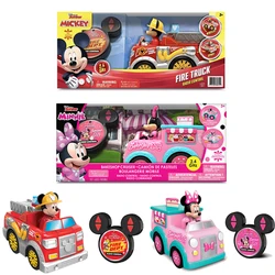 Disney Mickey Mouse Minnie Remote Control Fire Truck 360 Degrees Rc Electric Remote Control Car Boy Puzzle Toy Festival Gifts