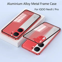 For VIVO iQOO Neo 9 Pro Case Aluminium Alloy Metal Frame Case For Iqoo Neo9 9Pro 5G Matte Clear Phone Acrylic Back Cover Bumper