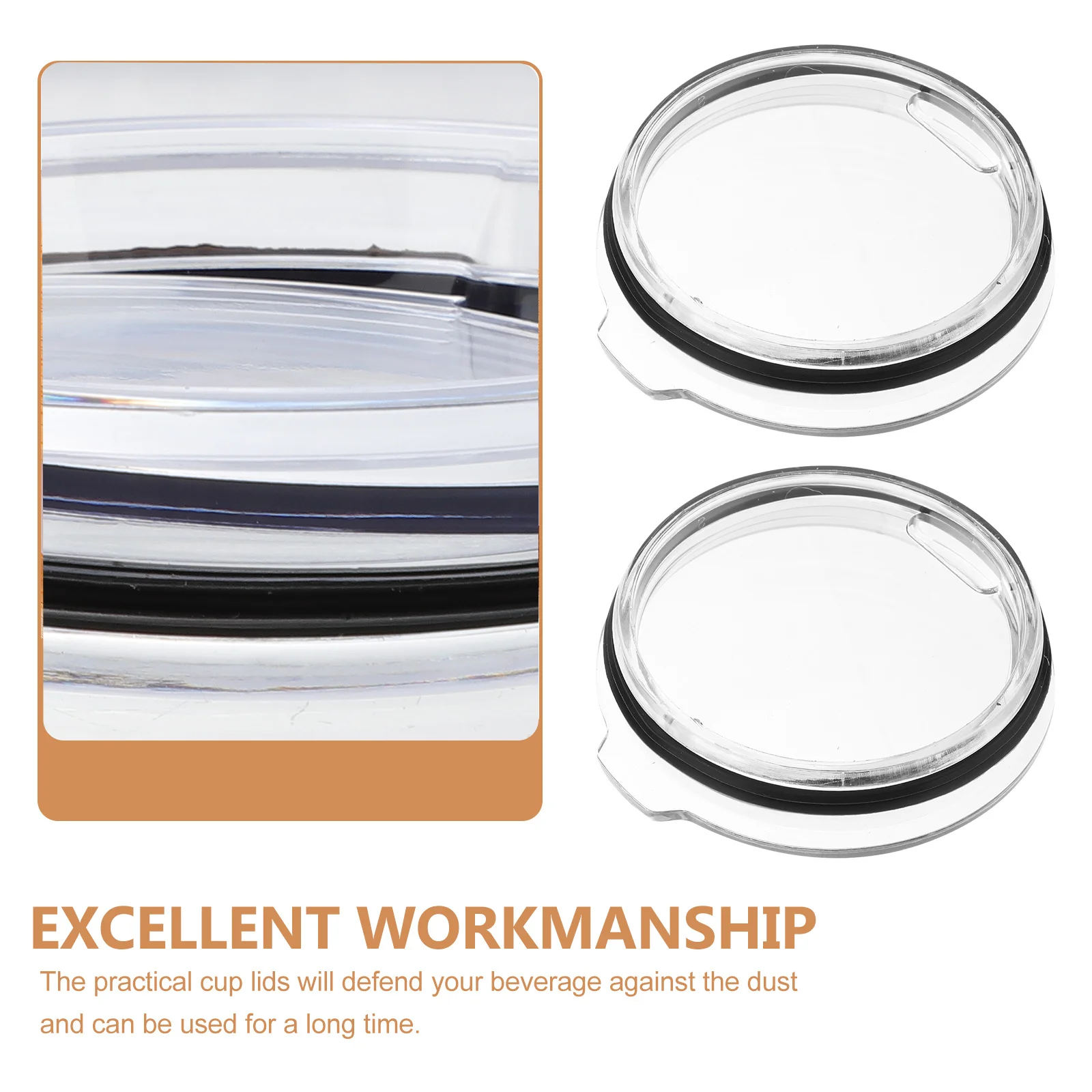 

4Pcs Airtight Liquid Cup Lids Replacement Tumblers Covers Sealing Flexible Fit Wide Mouth Cups Tumbler Lid