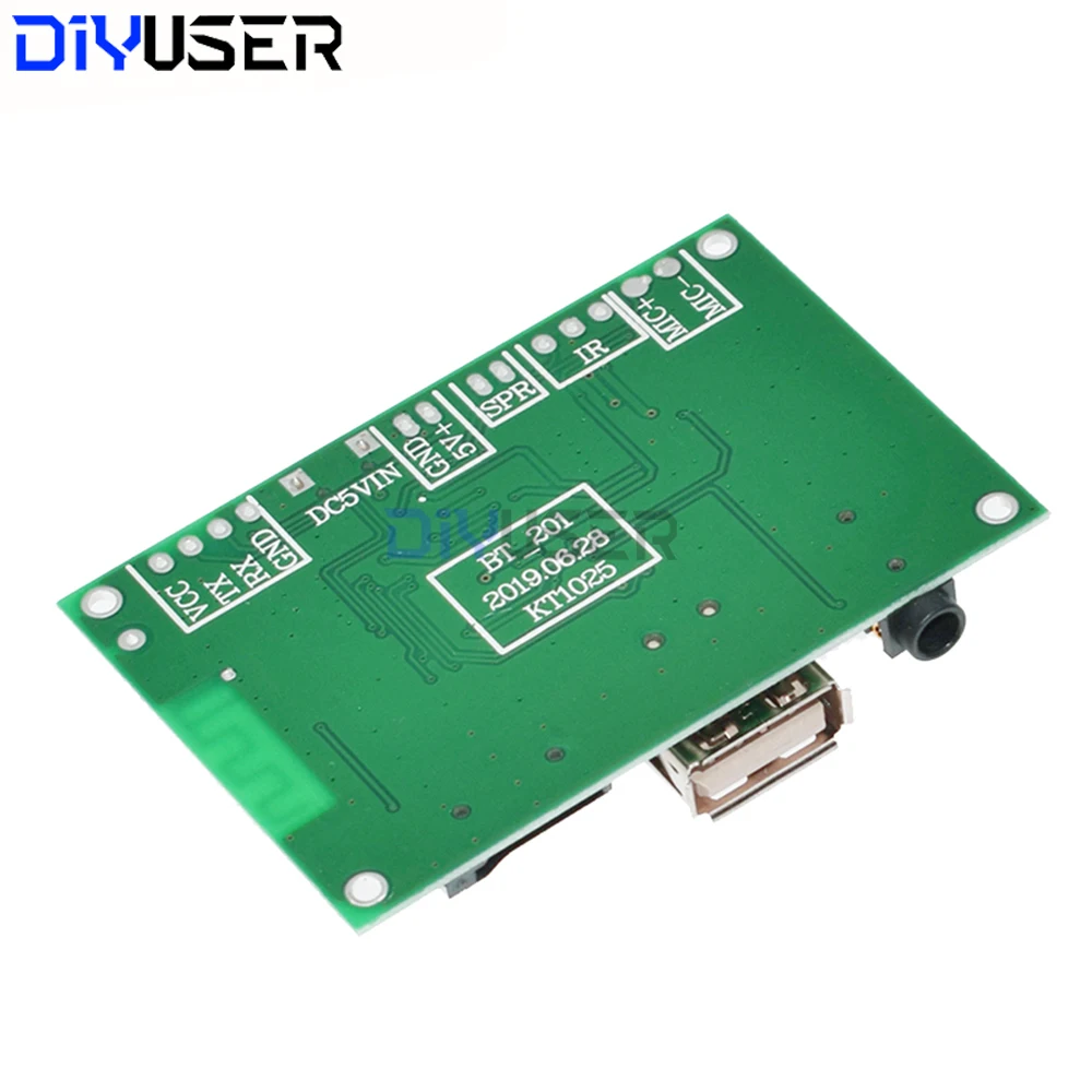 BT201 Bluetooth 5.0 Amplifier Board, Dual Mode Audio Module with TF Card USB Playback & SPP Serial Port for DIY Speaker