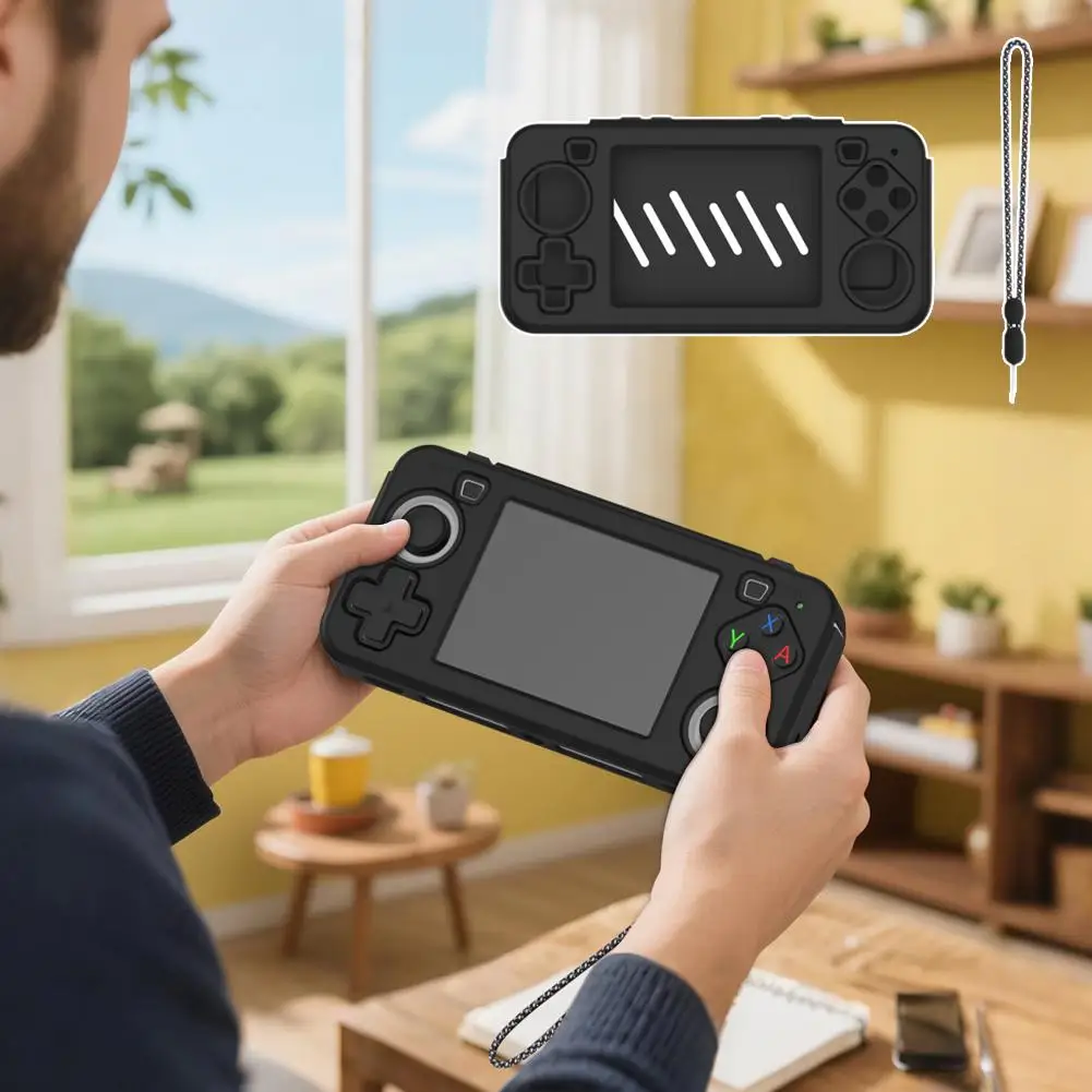 Untuk R36H Penutup Pelindung Silikon Tahan Debu Casing Konsol Game Padat Dapat Dicuci Aksesori Sederhana Penyimpanan Anti Gores Warna L9B6