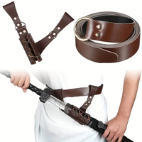 1/2pcs Authentic Viking Medieval Knight Belt Sword Sheath - Halloween Cosplay Weapon Accessories with Leather Strap Propss