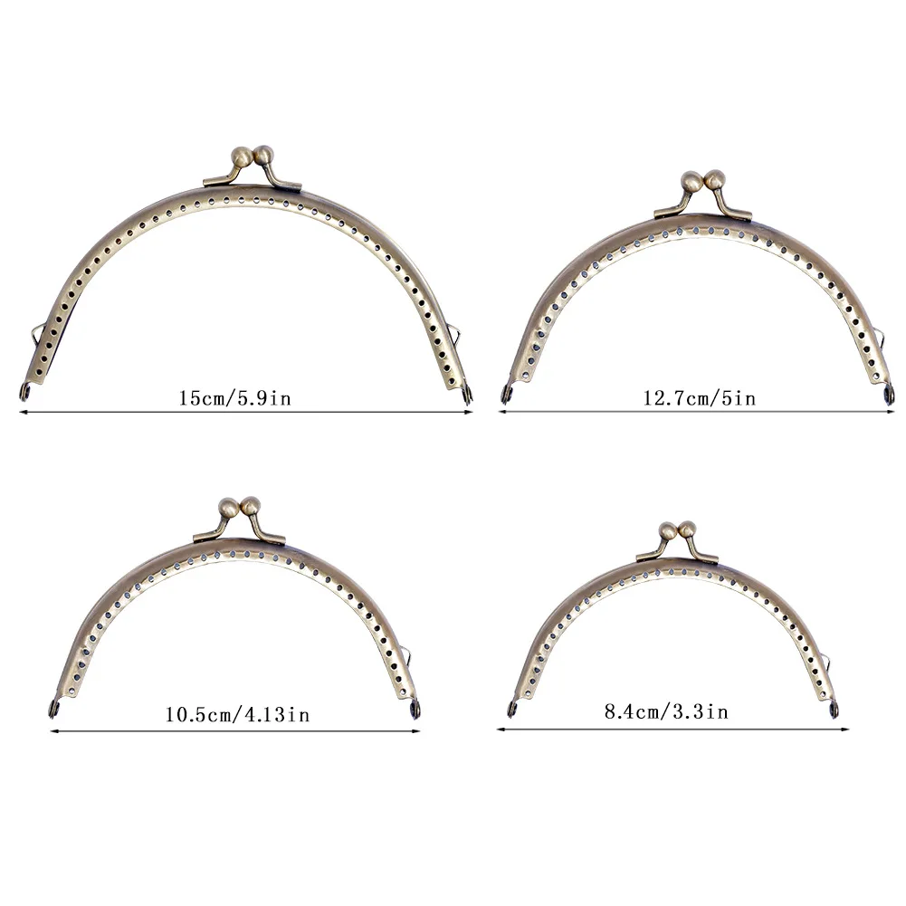 8.5-15cm Round Metal Frame For Purse Handle Clutch Bag Handbag Accessories Making Purse Clasp Lock Metal Clasp Bags Hardware