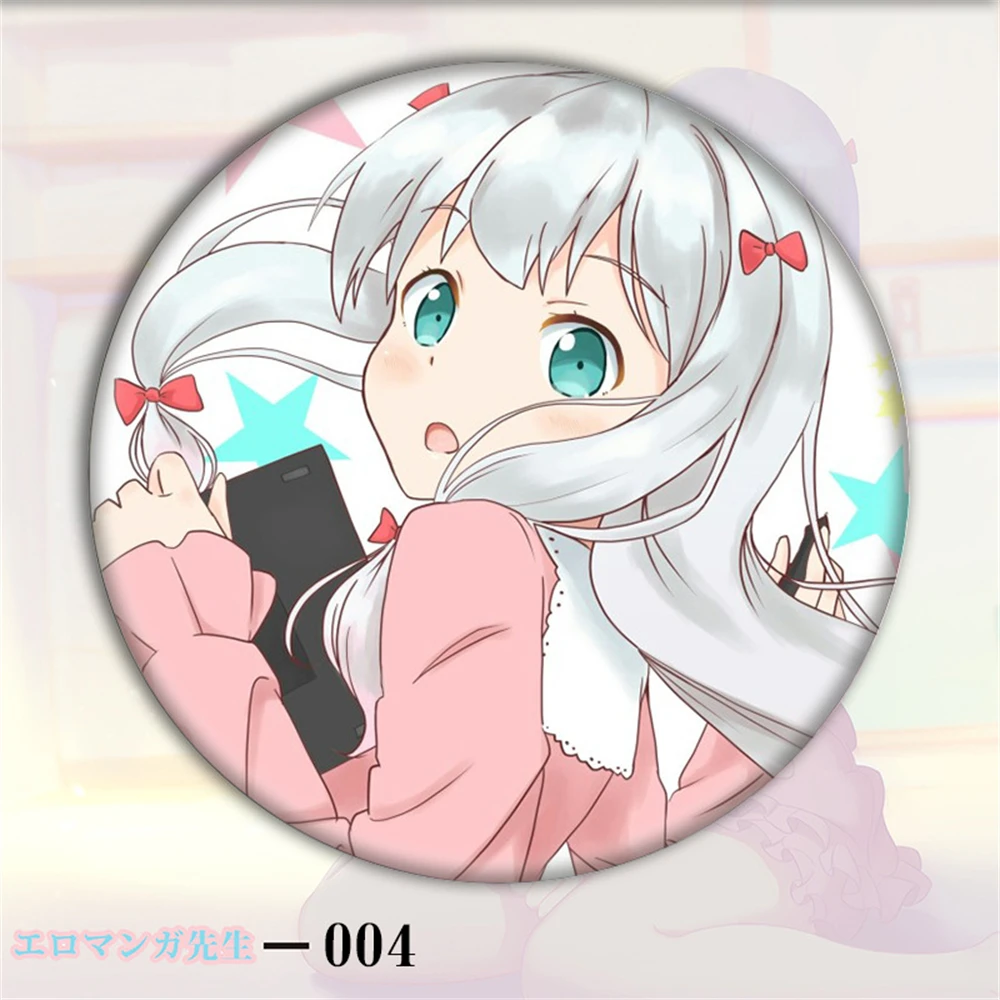 58mm Anime Eromanga Insegnante Izumi Sagiri COSTUME Cosplay Distintivo Pin SPTE Spilla in banda stagnata ﻿   Prop Gilf