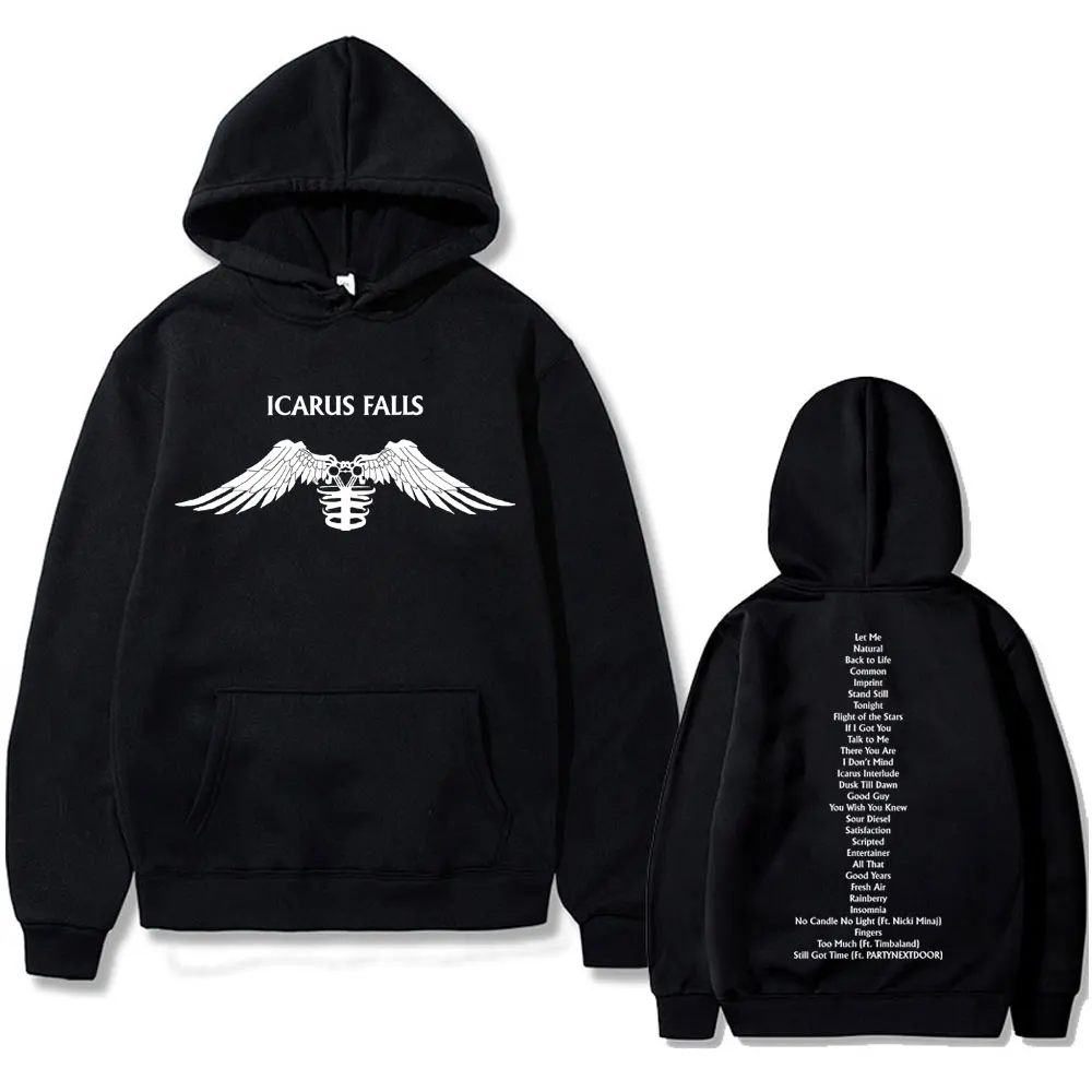 Homens e mulheres Zayn Nicki Minaj Hoodie gráfico, Icarus Creek Hoodie, moda Hip Hop moletom, masculino Vintage Casacos de grandes dimensões