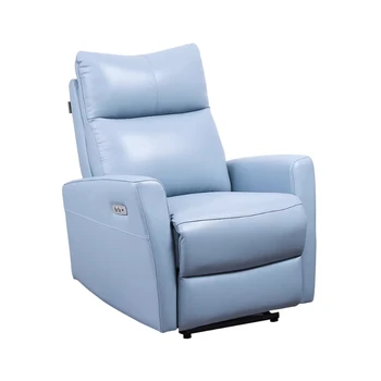 Cowhide Modern Simple Leisure Recliner Small Apartment Functional Living Room Single Leather Electric Sofa