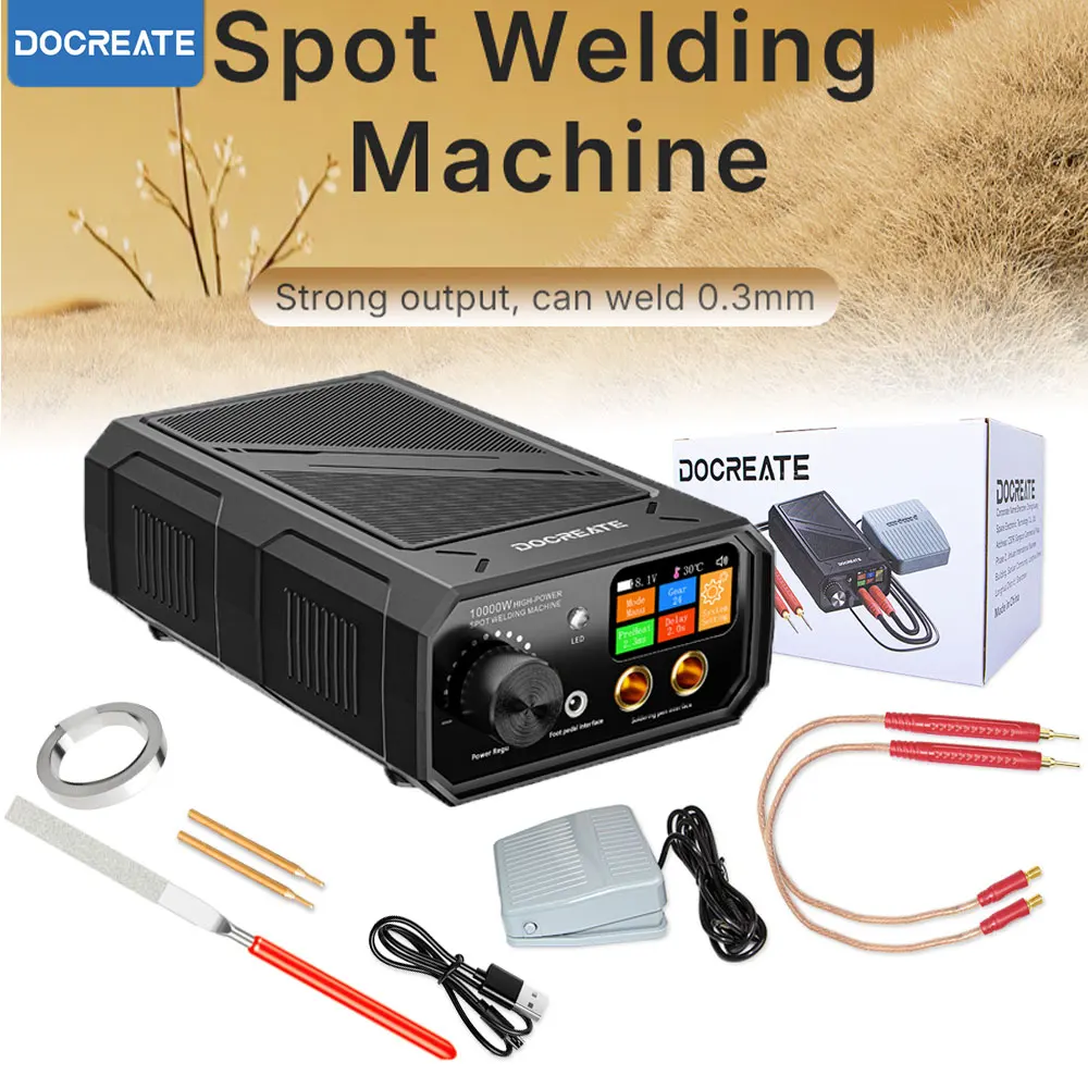 Soudeuse par points portable 10000W, 1200A, réglable, haute puissance, pour l'assemblage de batteries au lithium 18650