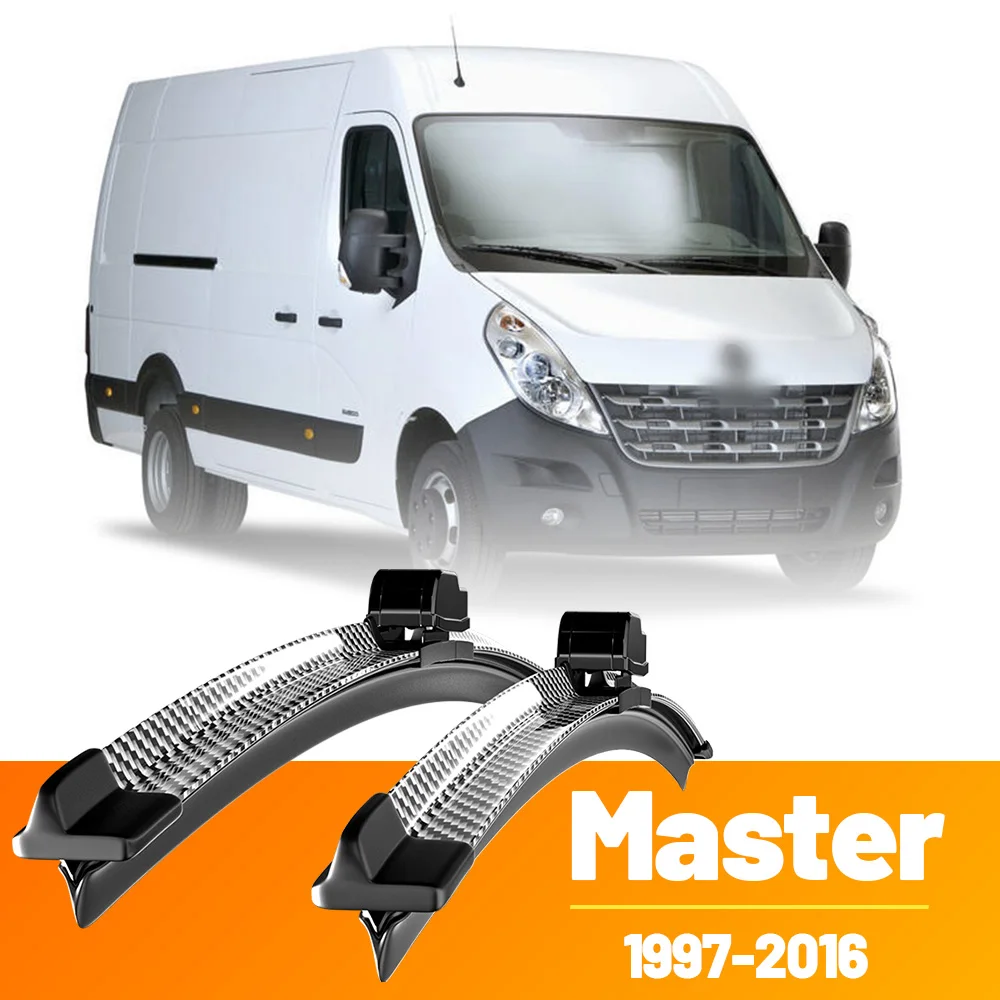 

2 шт. передние щетки стеклоочистителя из углеродного волокна для Renault Master 2 3 1997-2016 22009 2010 2011 2012 2013