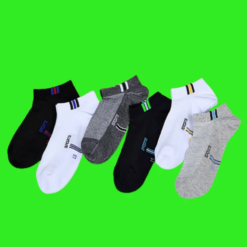 

6/12 Pairs Men's Short Socks Sports Socks Thin Deodorant Breathable Boat Socks Shallow Mouth Socks Cotton Socks Summer Socks