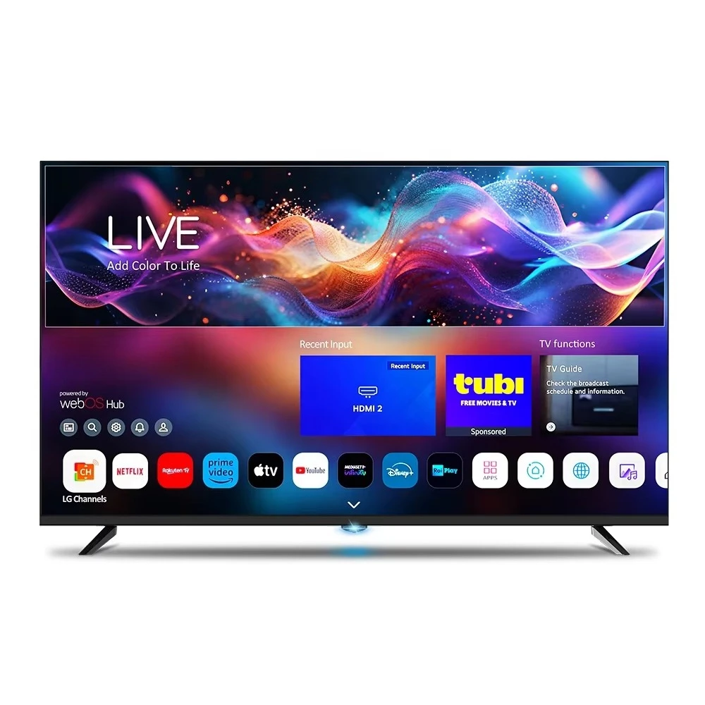 Última televisión QLED inteligente 4K/8K UHD LED tamaños de 32 pulgadas a 100 pulgadas tasa de actualización de 120Hz HDR10 + características plataformas WebOS Android