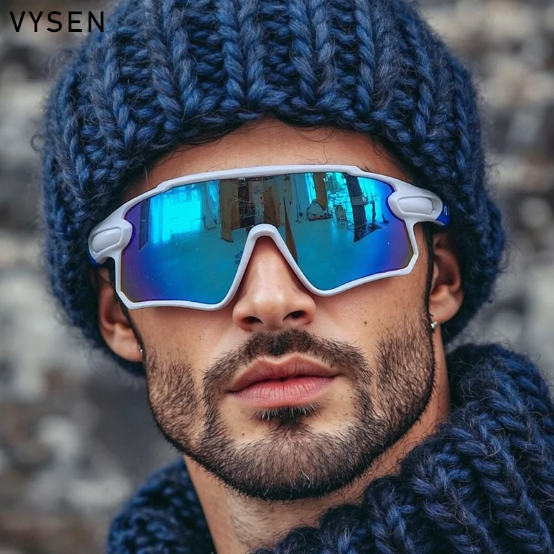 المتضخم الاستقطاب قطعة واحدة درع النظارات الشمسية الرجال 2025 العلامة التجارية الفاخرة خمر يندبروف نظارات شمسية في الهواء الطلق حملق نظارات UV400